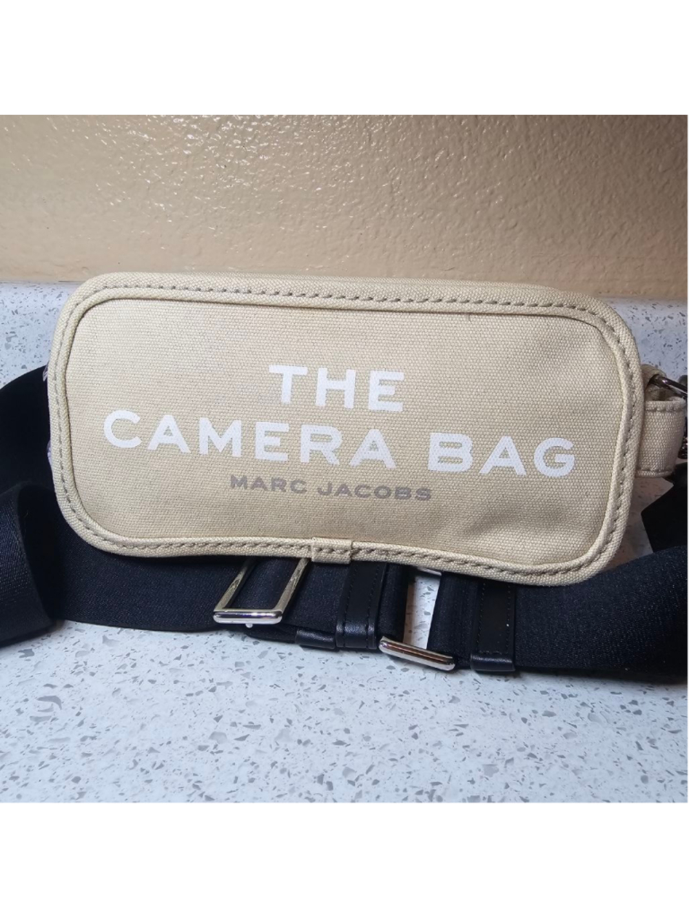 Marc Jacobs "The Camera Bag" Beige Canvas Crossbody
